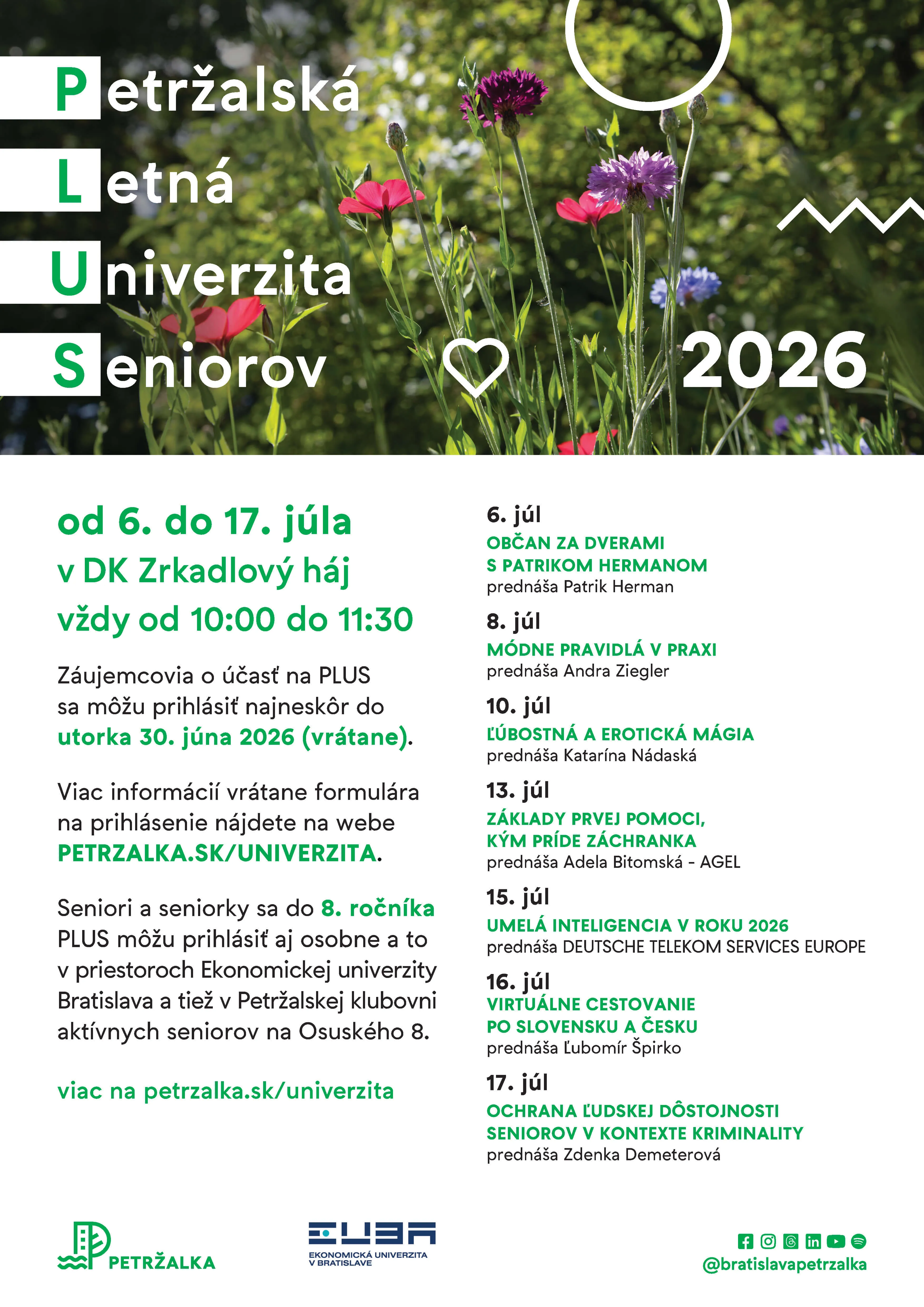 PLUS - Petržalská letná univerzita seniorov - 8. ročník