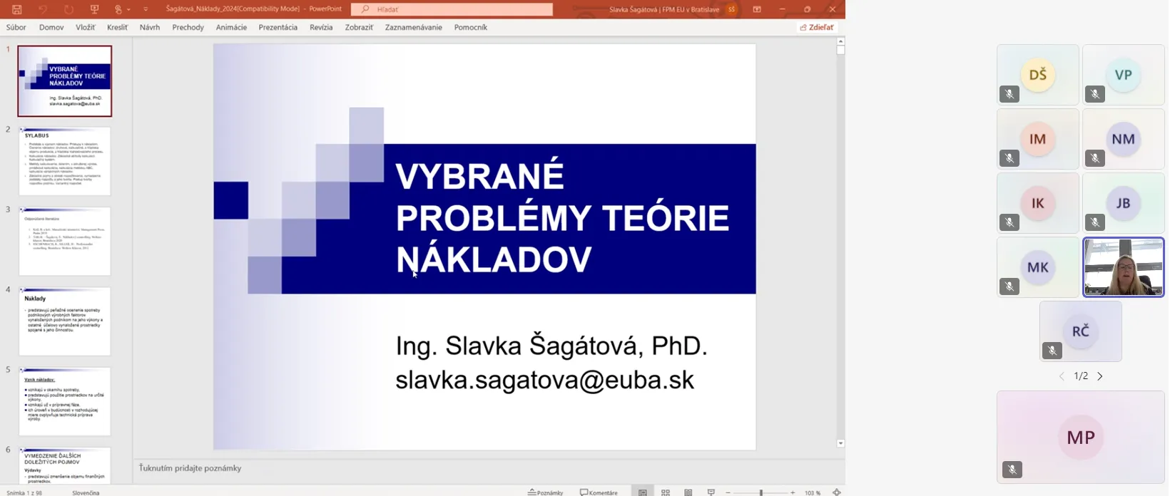 2. sústredenie Ekonómia, manažment a ohodnocovanie majetku